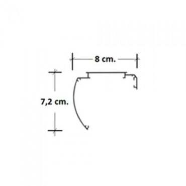 Μετοπη Roller Aλουμινιου Διαστασεις:8cm*7,2cm